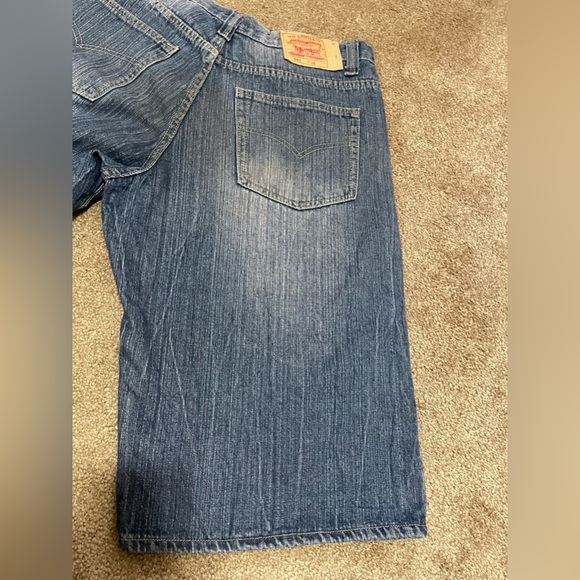 DOPE VINTAGE LEVI’S 501 BUTTON FLY BAGGY LOOSE JEAN SHORTS 90s RAP STYLE 36/38 W - Picture 5 of 16